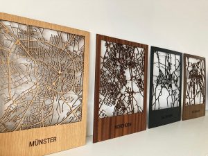 Stadtplan aus Holz
