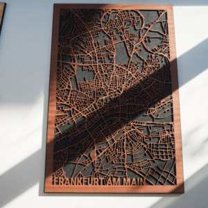 Alternative view of Stadtplan aus Holz Deluxe XXL